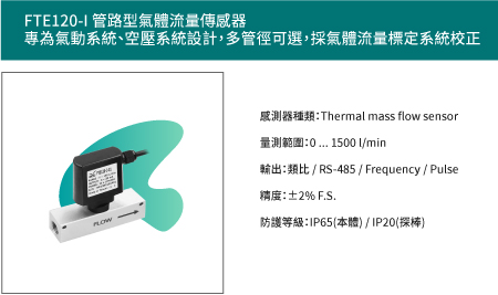 FTE120-I 管路型氣體流量傳感器